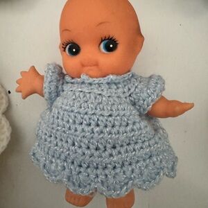 Kewpie Adorable Baby Doll with Blue Dress